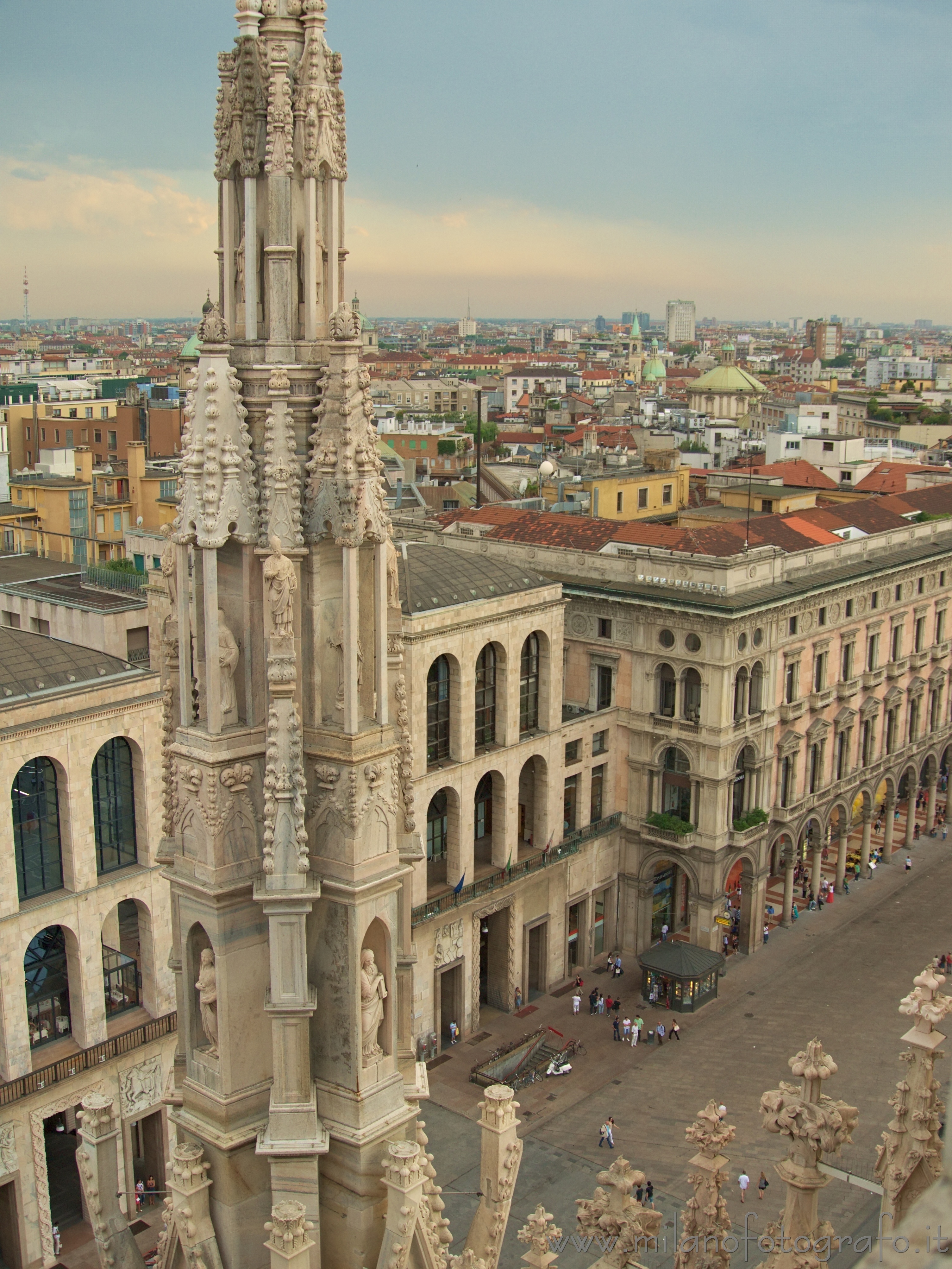 Milan (Italy) - The Arengario palace seen from the roof of the Duomo